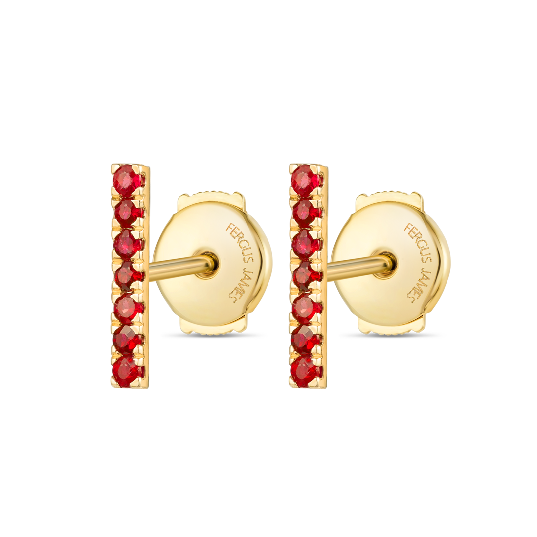 Majestic Diamond Earrings Grace - Elegant Ruby Bar
