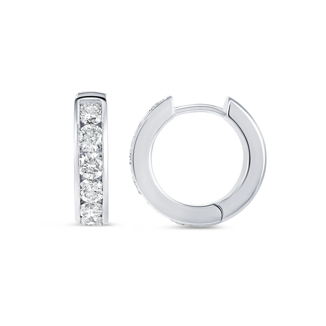 Aura Diamond Earrings Harmony - Channel Set Diamond