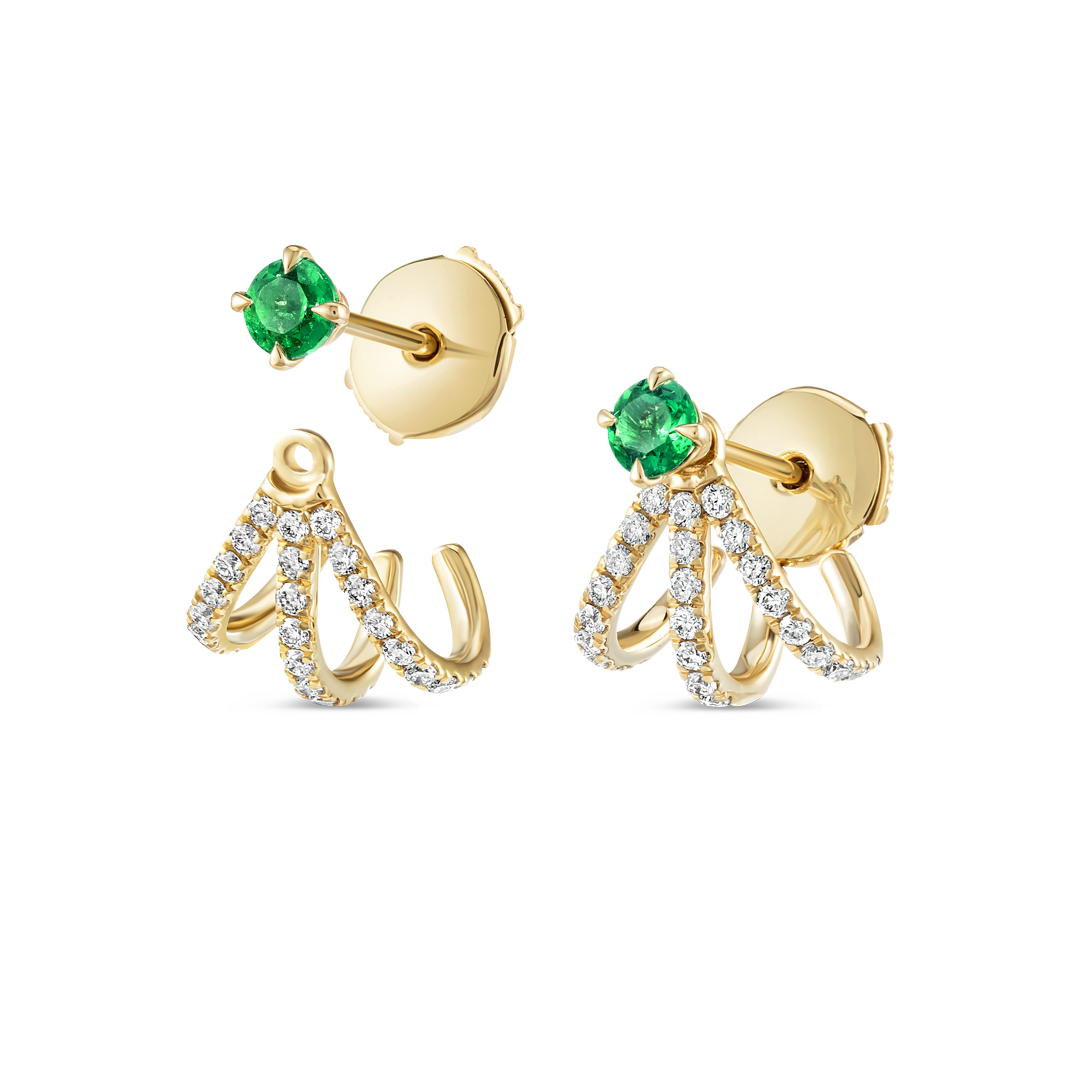 Serene Diamond Earrings Heirloom - Triple Huggie Detachable