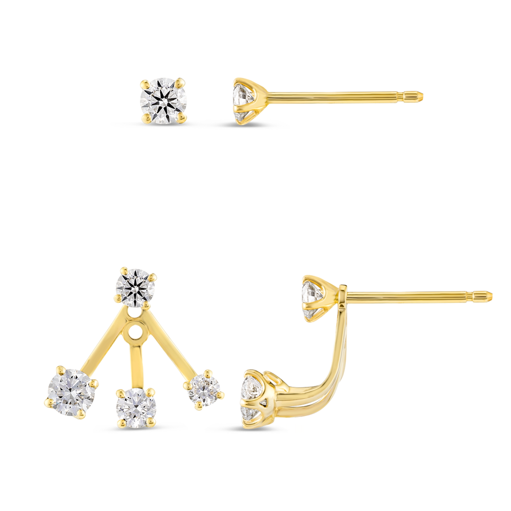Serene Diamond Earrings Opulence - Trio Diamond Raindrop