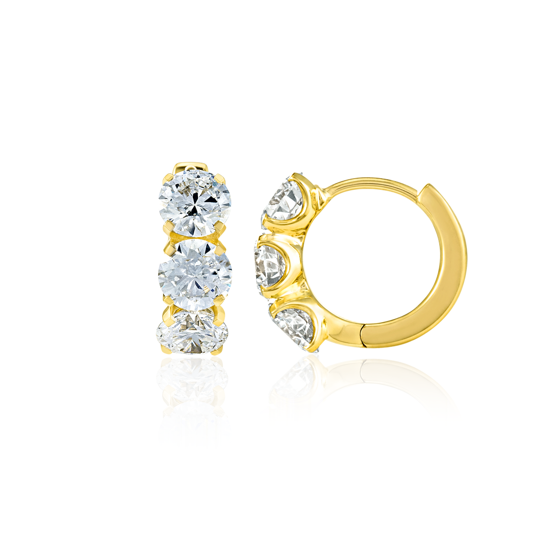 Timeless Diamond Earrings Opulence - Large Huggie