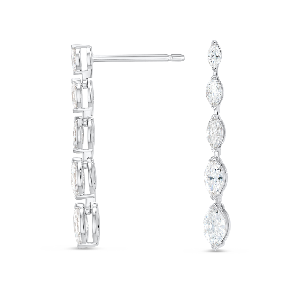 Aura Diamond Earrings Grace - Graduated Marquise Diamond