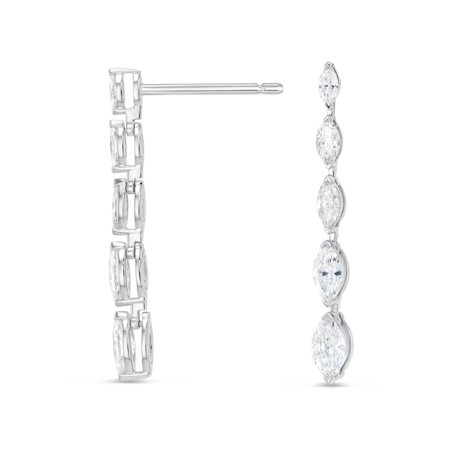 Aura Diamond Earrings Grace - Graduated Marquise Diamond