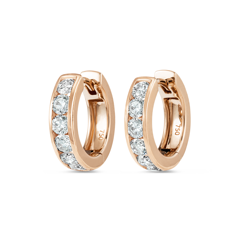 Timeless Diamond Earrings Harmony - Channel Set Diamond