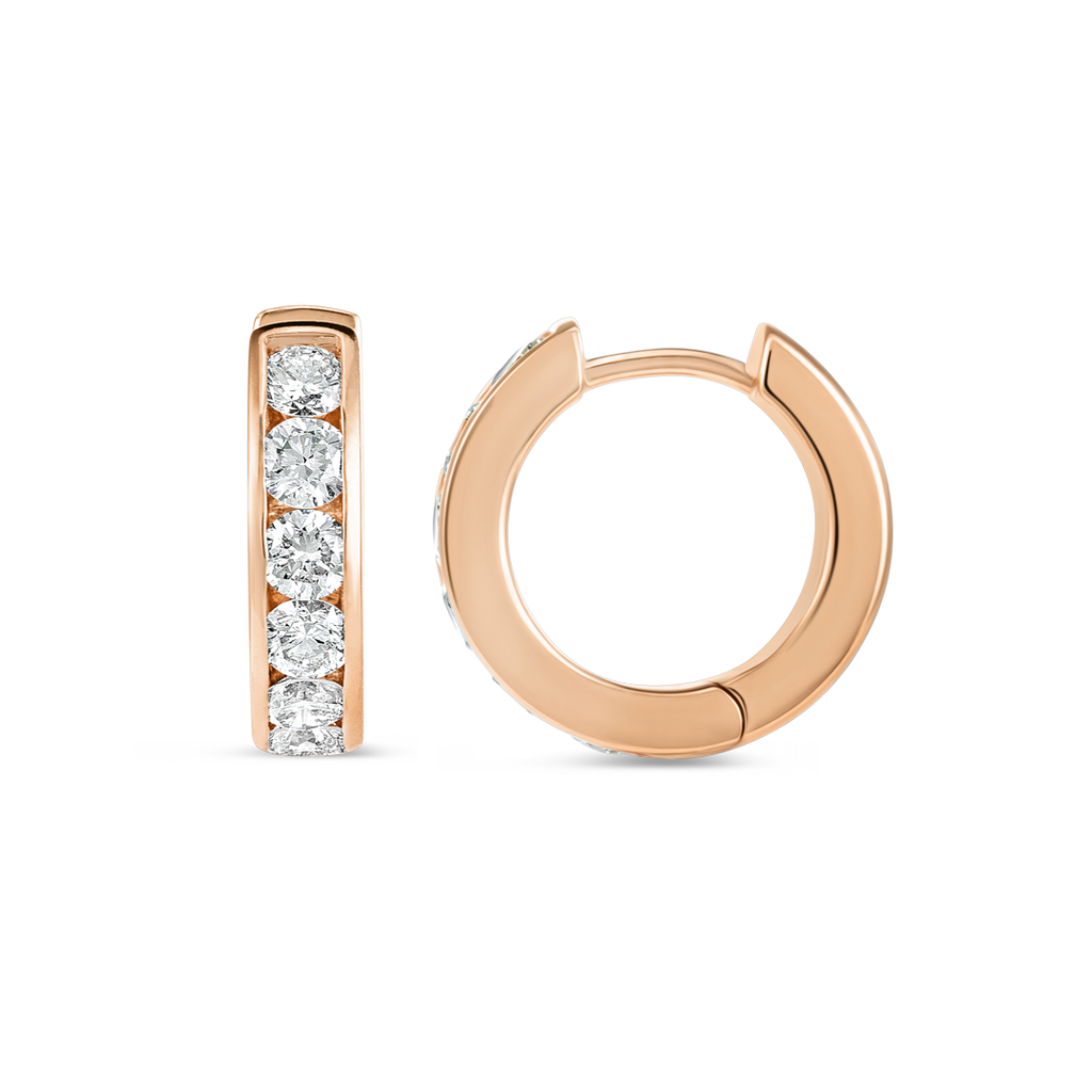 Timeless Diamond Earrings Harmony - Channel Set Diamond