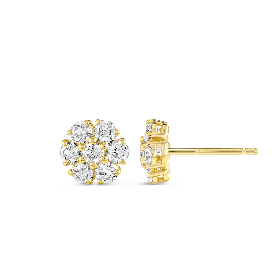 Sovereign Diamond Earrings Radiance - Diamond Halo