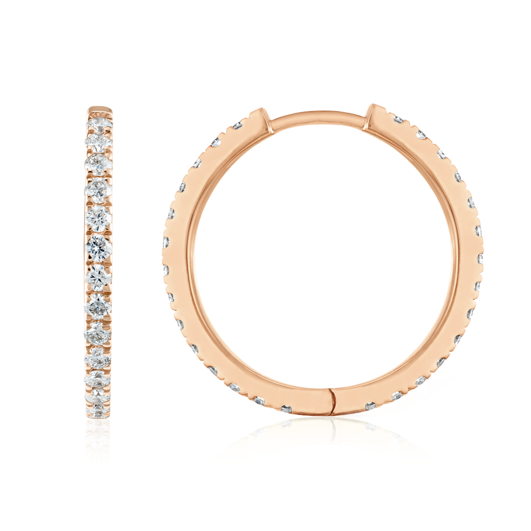 Ethereal Diamond Earrings Illumination - Medium Diamond Hoop