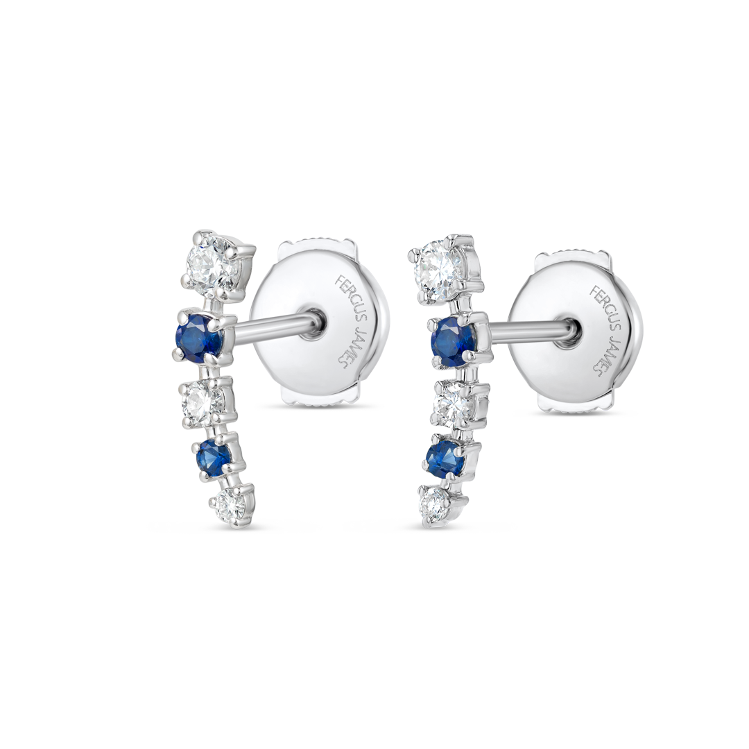 Sovereign Diamond Earrings Elegance - Half Moon Diamond