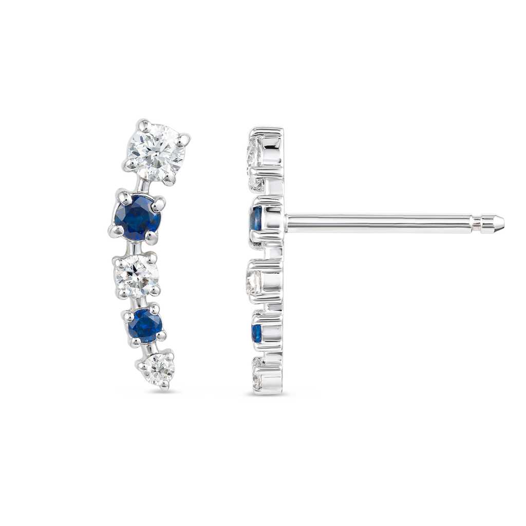 Sovereign Diamond Earrings Elegance - Half Moon Diamond