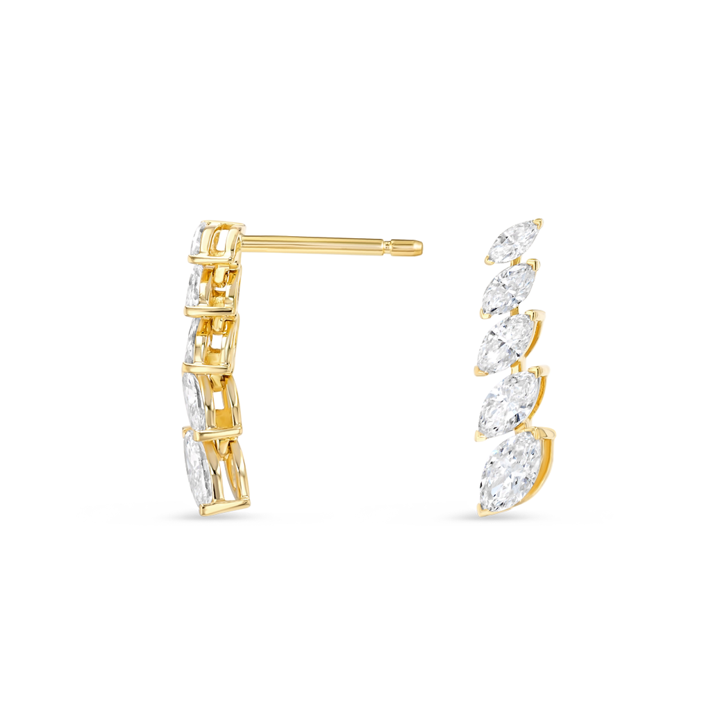 Serene Diamond Earrings Opulence - Petite Graduated Marquise