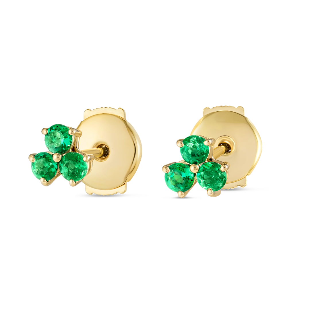 Eternal Diamond Earrings Grace - Trio Cluster Emerald