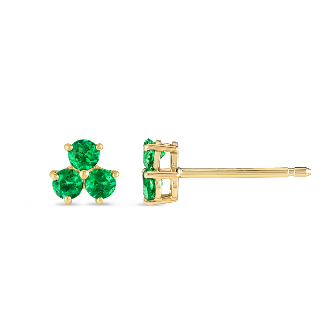 Eternal Diamond Earrings Grace - Trio Cluster Emerald