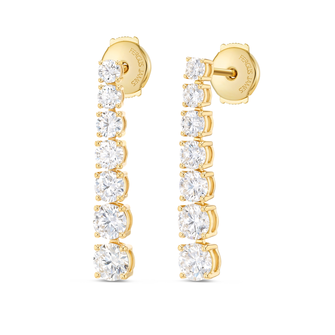 Celestial Diamond Earrings Allure - Graduated Round Diamond
