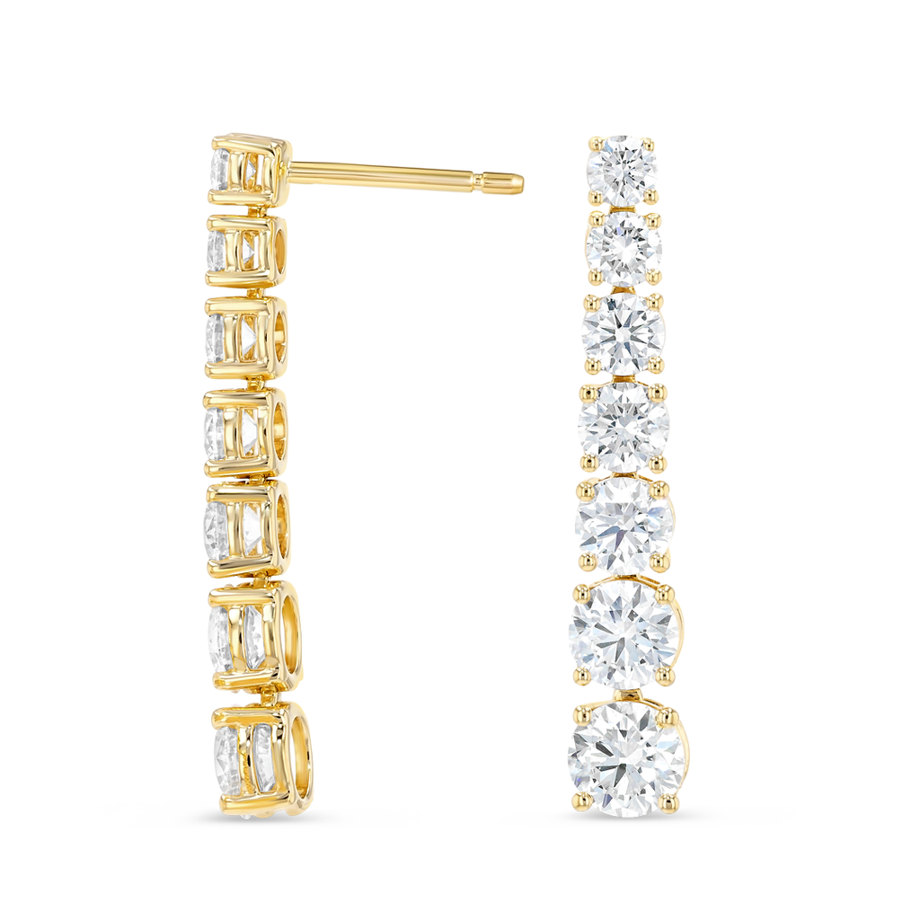 Celestial Diamond Earrings Allure - Graduated Round Diamond