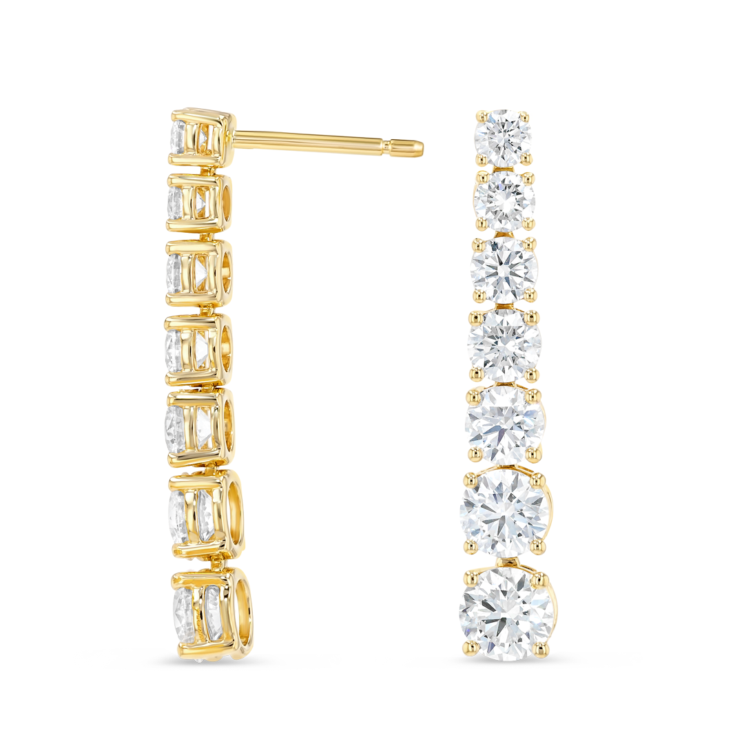 Celestial Diamond Earrings Allure - Graduated Round Diamond