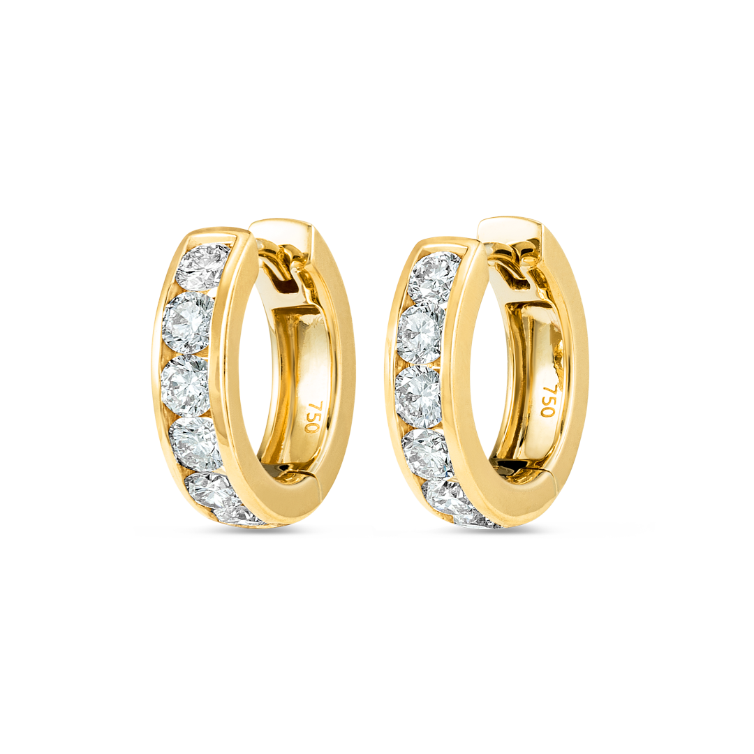 Royal Diamond Earrings Harmony - Channel Set Diamond