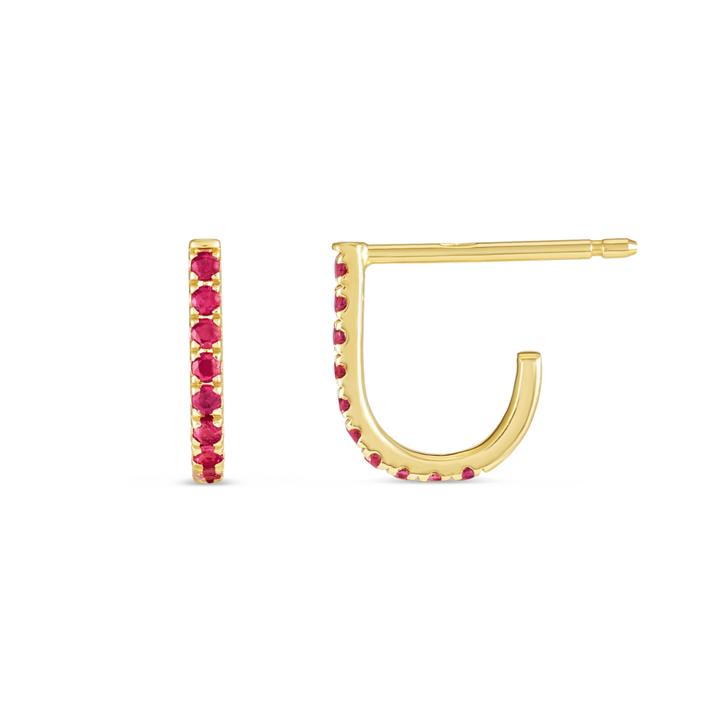 Sovereign Diamond Earrings Opulence - Petite Ruby Huggie