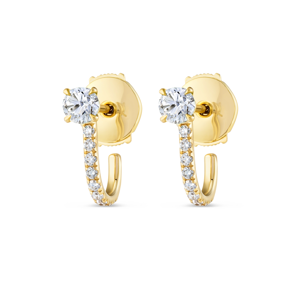 Luminous Diamond Earrings Legacy - Diamond Huggie Detachable