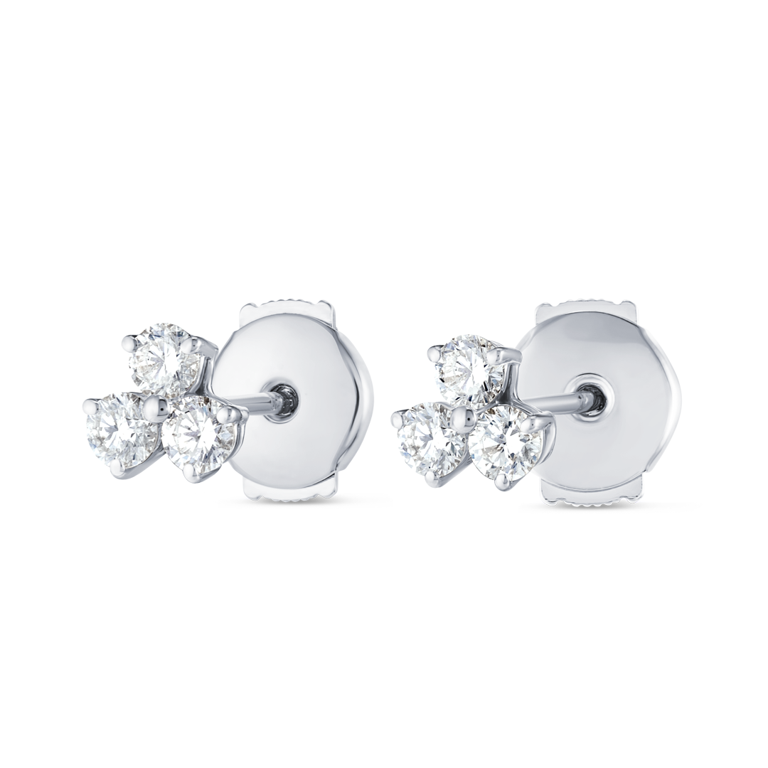 Majestic Diamond Earrings Opulence - Trio Cluster Diamond