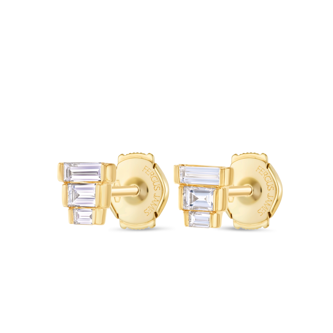 Regal Diamond Earrings Essence - Trio Baguette
