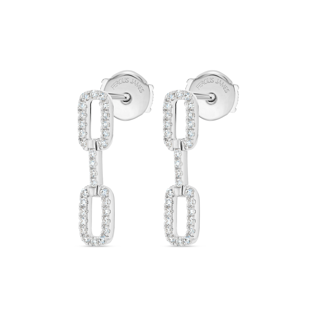 Eternal Diamond Earrings Radiance - Triple Diamond Link