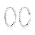 Majestic Diamond Earrings Radiance - Medium Size Hoop