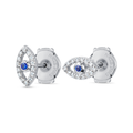 Celestial Diamond Earrings Heirloom - Blue Sapphire Evil
