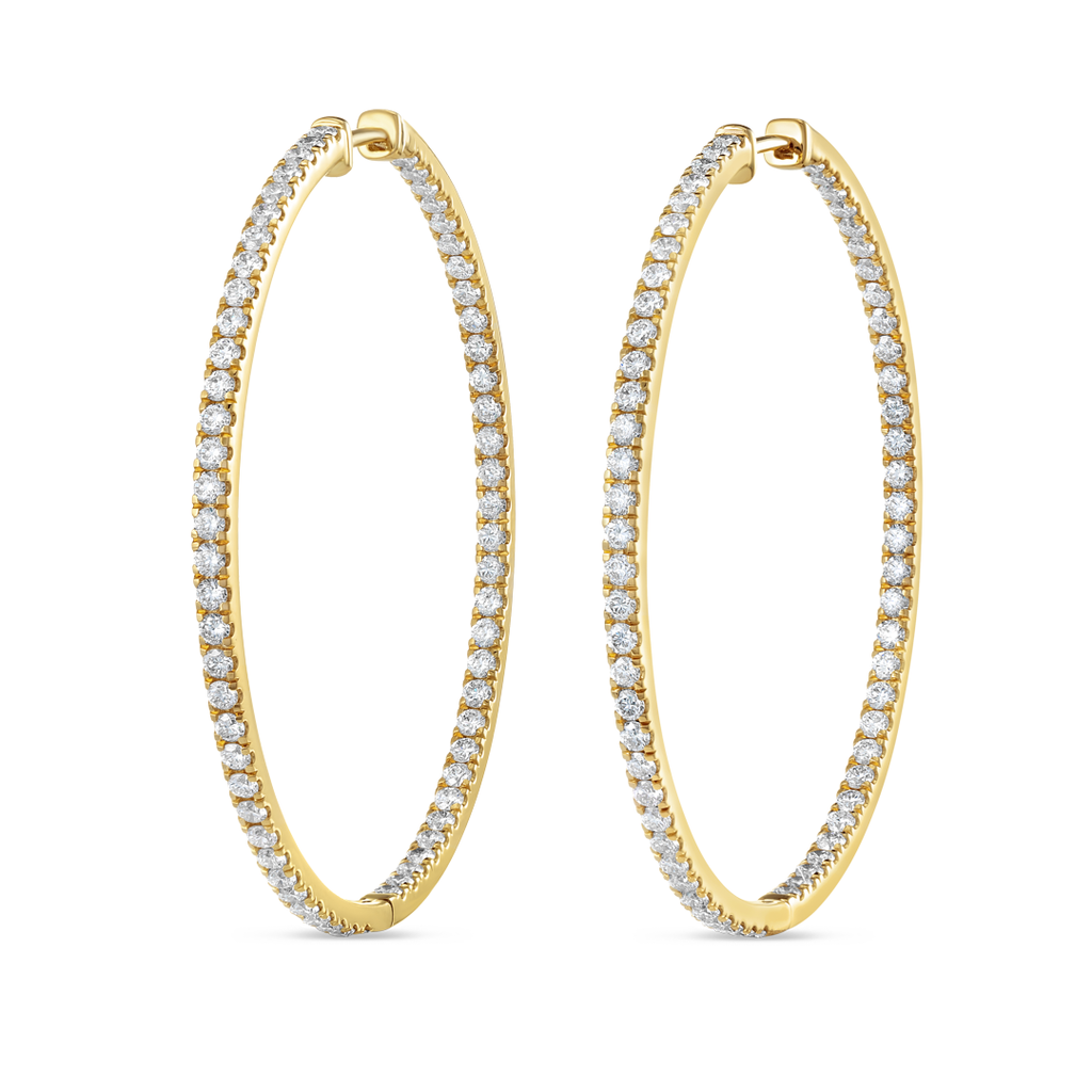 Ethereal Diamond Earrings Essence - Large Diamond Hoop
