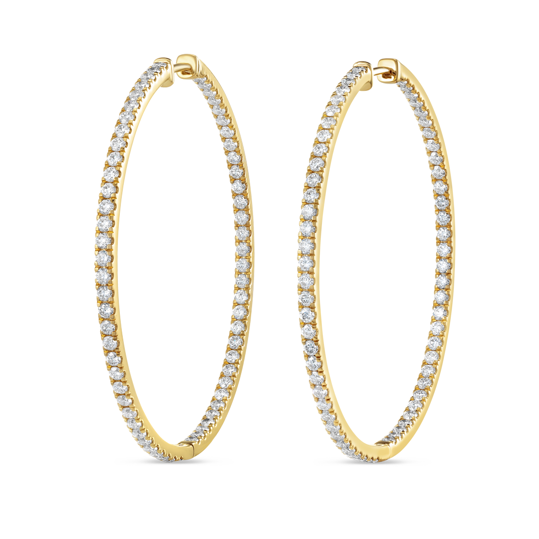 Ethereal Diamond Earrings Essence - Large Diamond Hoop