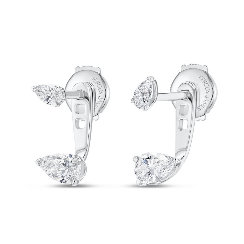 Timeless Diamond Earrings Opulence - Angled Pear Shaped