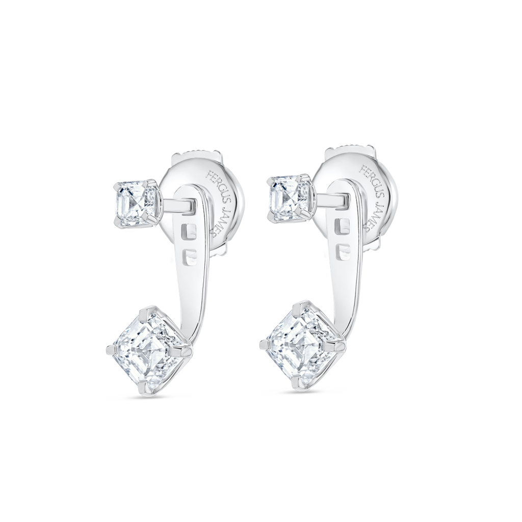 Serene Diamond Earrings Heirloom - Angled Asscher Shaped