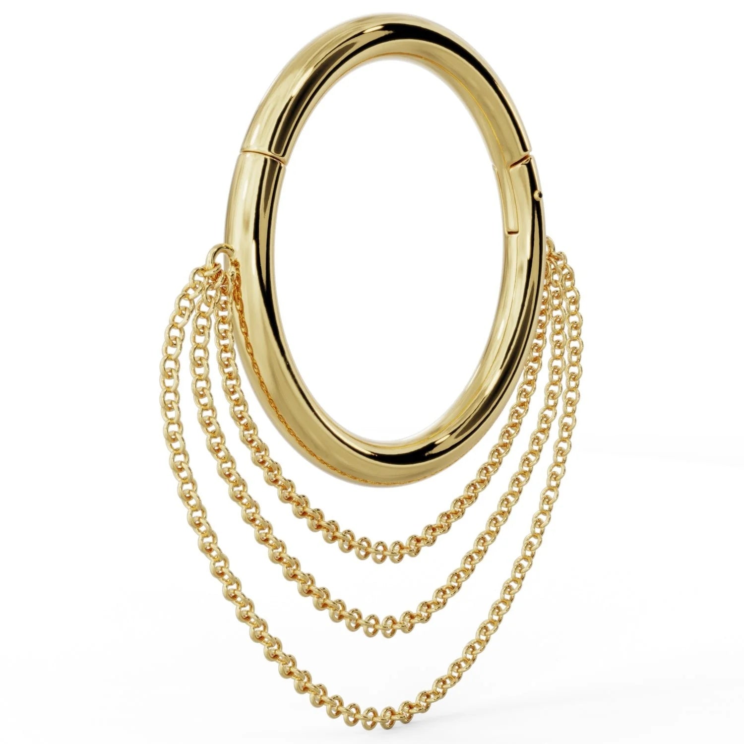 Luminous Ear Piercing Illumination - Cascading Chains Hoop