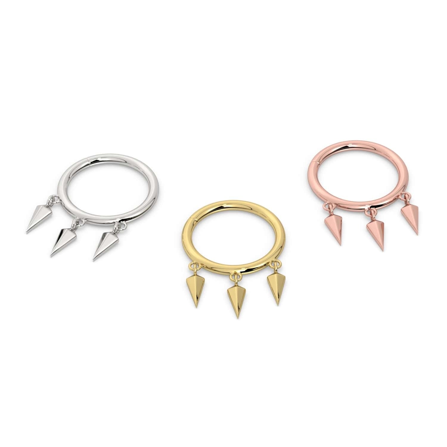 Serene Ear Piercing Opulence - Triple Spike Dangle