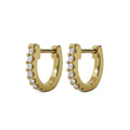 Regal Ear Piercing Elegance - Diamond Huggie Hoop