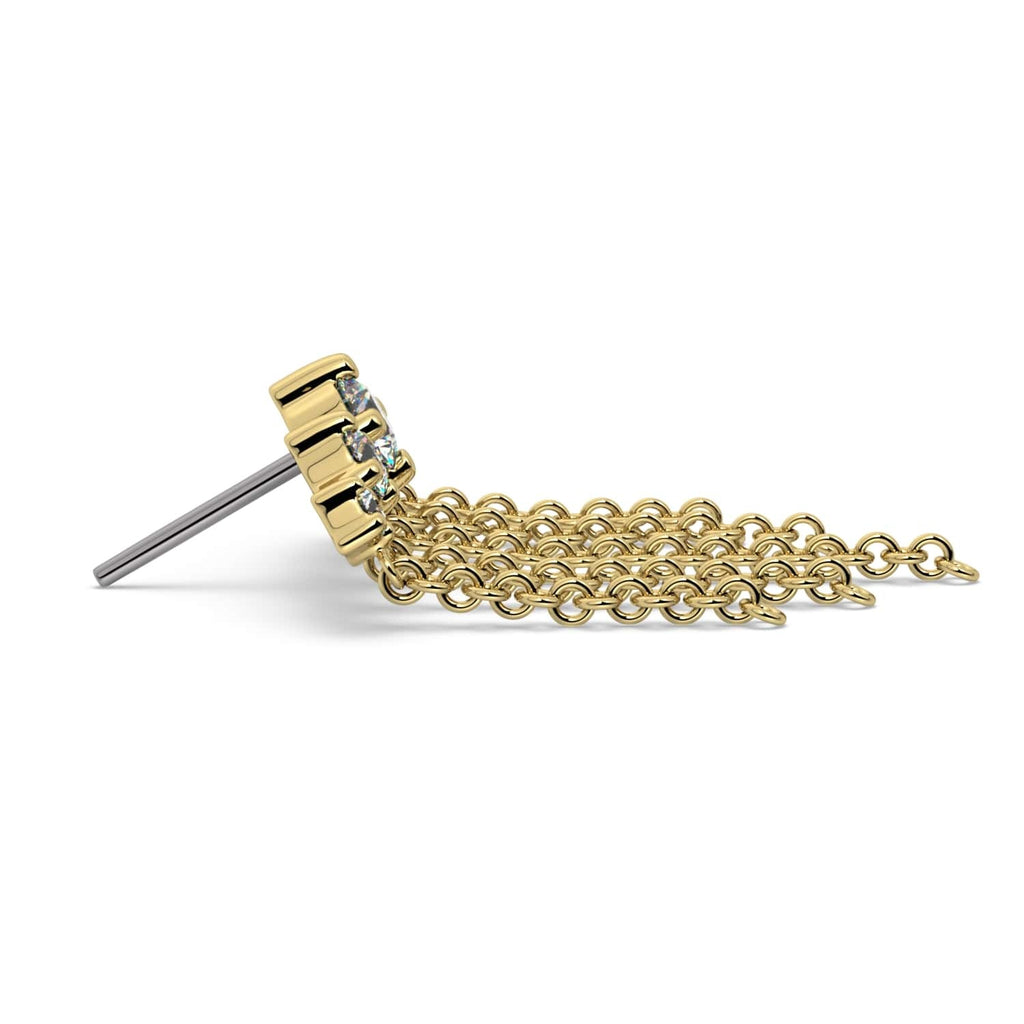 Aura Ear Piercing Elite - Diamond Bezel-Set Curved