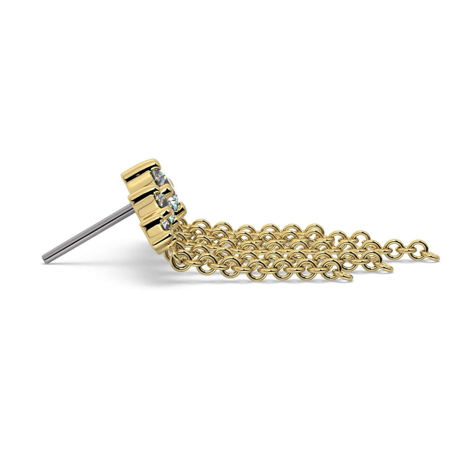 Aura Ear Piercing Elite - Diamond Bezel-Set Curved