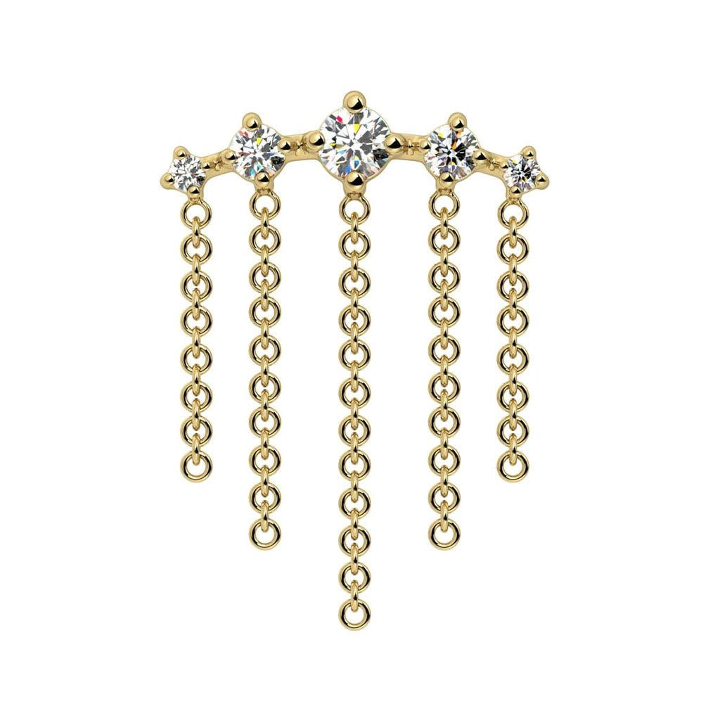 Aura Ear Piercing Elite - Diamond Bezel-Set Curved