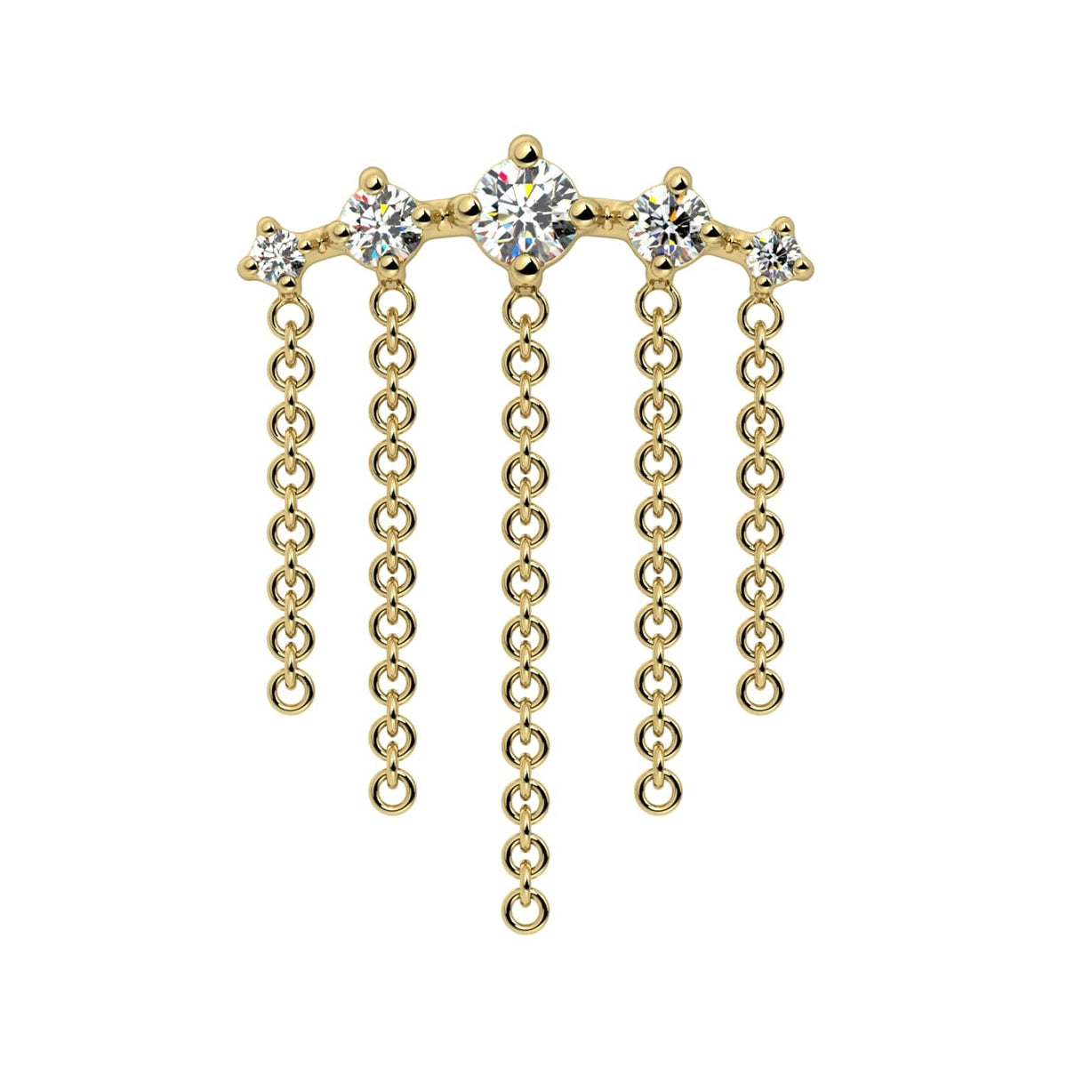 Aura Ear Piercing Elite - Diamond Bezel-Set Curved