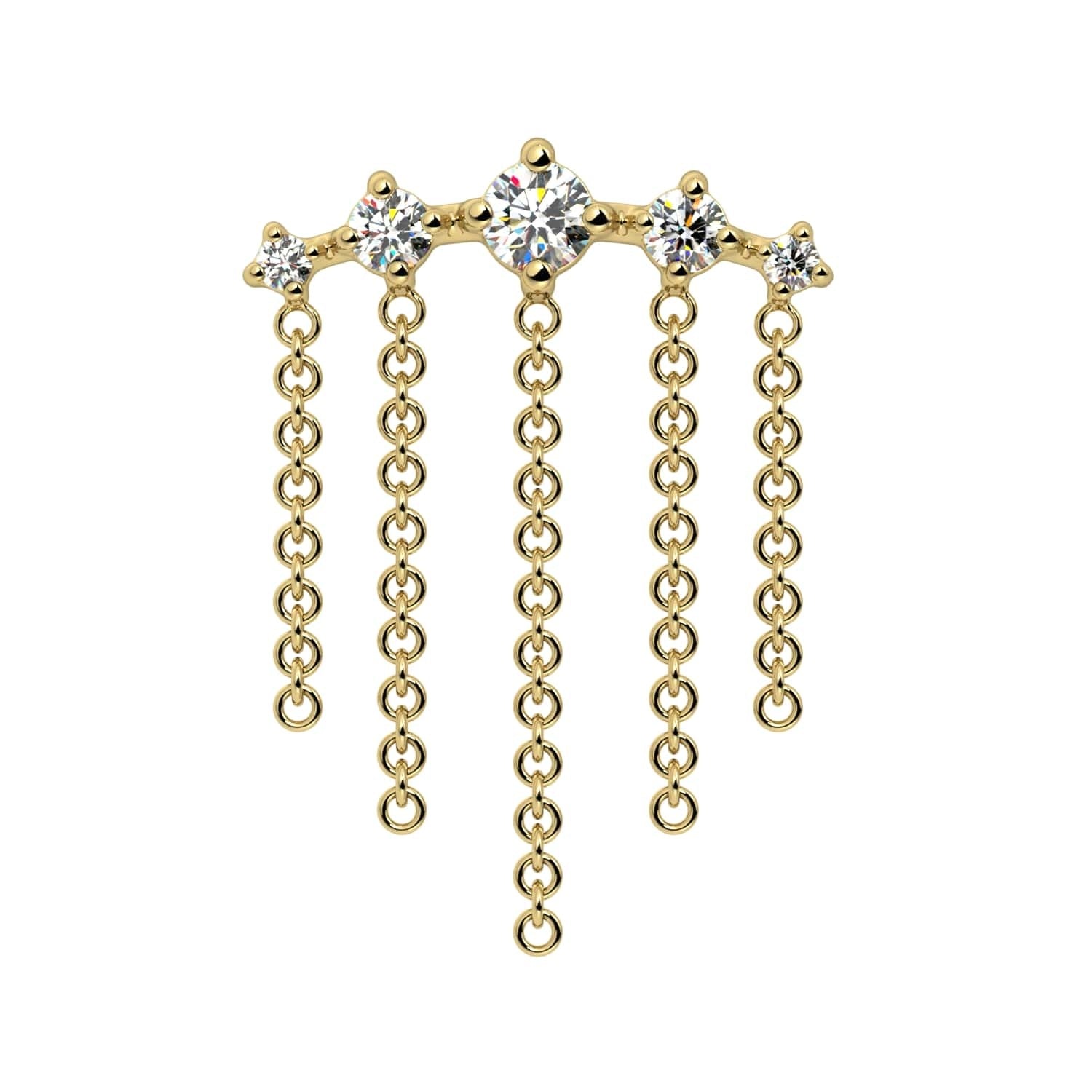 Aura Ear Piercing Elite - Diamond Bezel-Set Curved