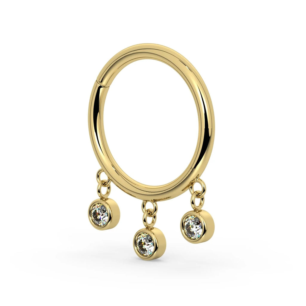 Luminous Ear Piercing Grandeur - Twisted Fixed Bead