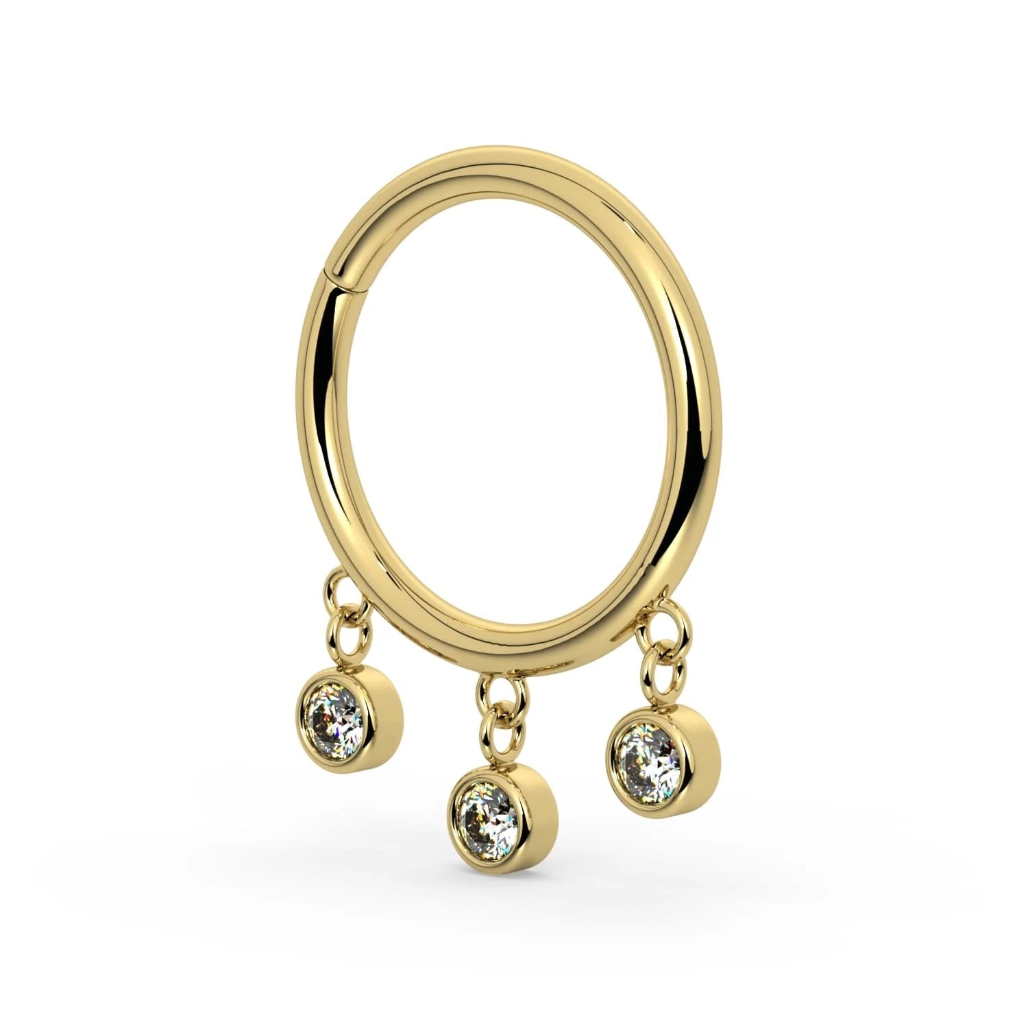 Luminous Ear Piercing Grandeur - Twisted Fixed Bead