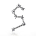 Ethereal Ear Piercing Opulence - Diamond Sunburst Heart