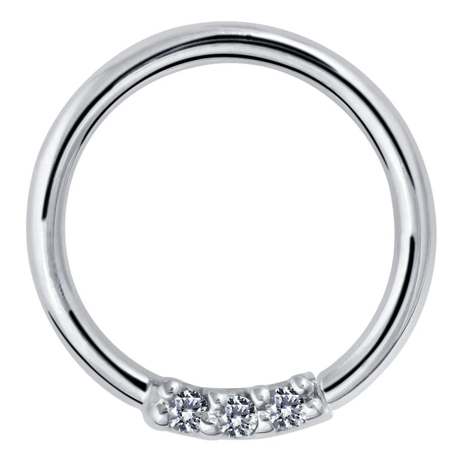 Luminous Ear Piercing Harmony - Three Diamonds Seam