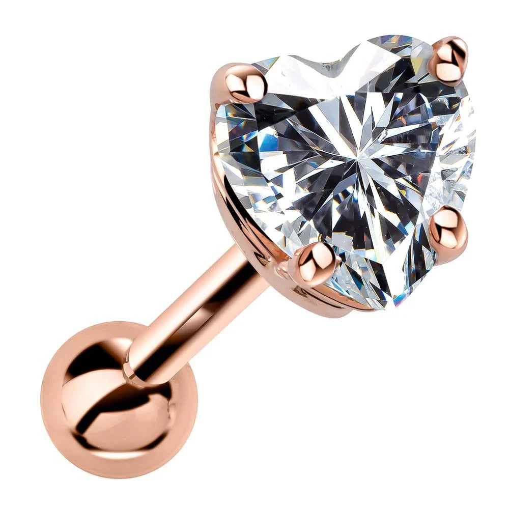 Celestial Ear Piercing Harmony - Heart Genuine Birthstone