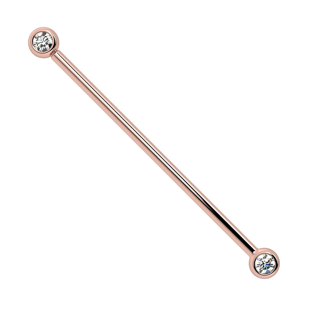Timeless Ear Piercing Opulence - Cubic Zirconia Bezel