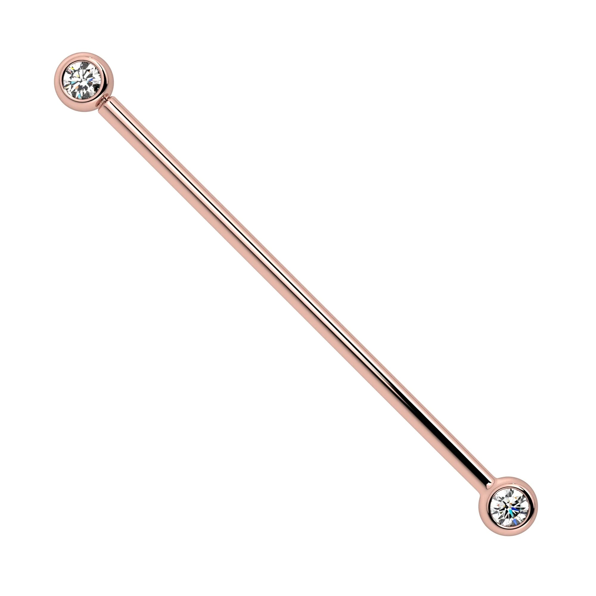 Timeless Ear Piercing Opulence - Cubic Zirconia Bezel