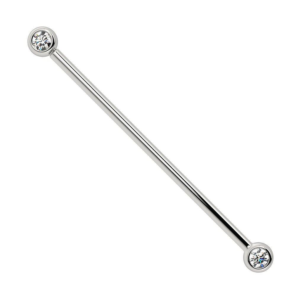 Timeless Ear Piercing Opulence - Cubic Zirconia Bezel
