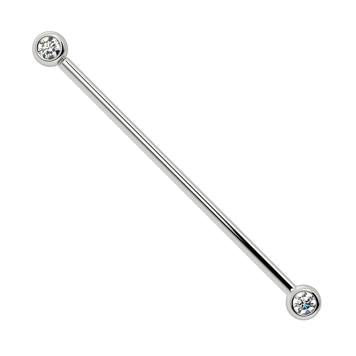 Timeless Ear Piercing Opulence - Cubic Zirconia Bezel