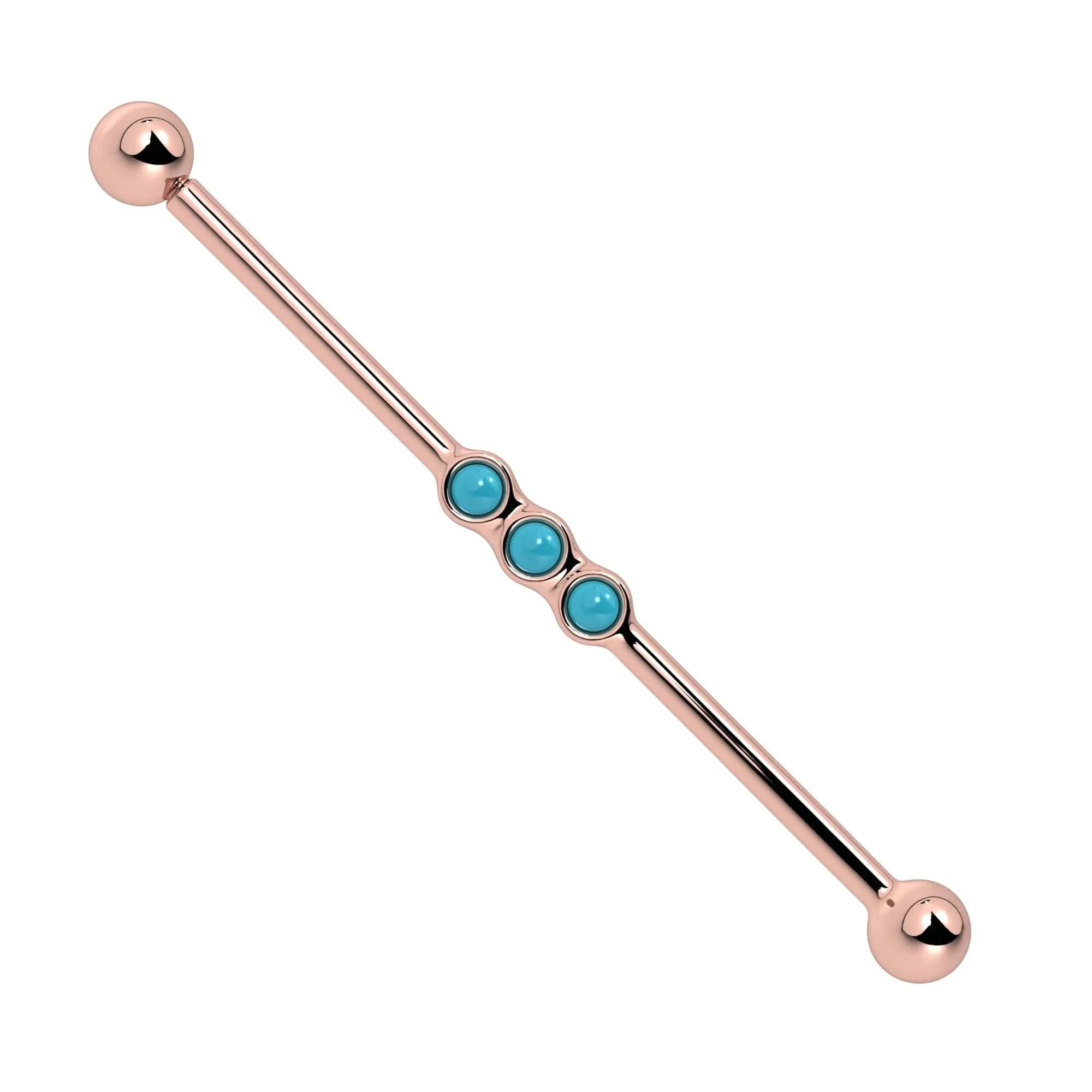 Ethereal Ear Piercing Elegance - Bubble Cabochon Industrial