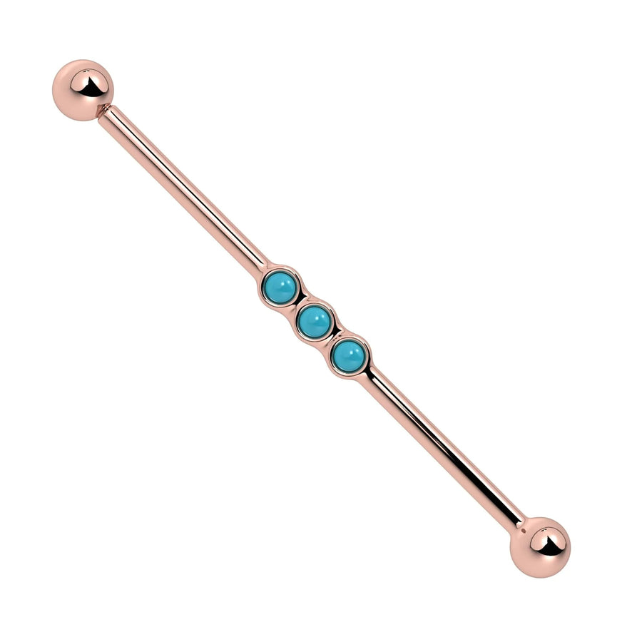 Ethereal Ear Piercing Elegance - Bubble Cabochon Industrial